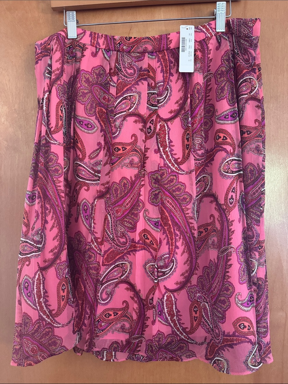 J. Crew Silk Paisley A-Line Skirt. Size 14. NWT
